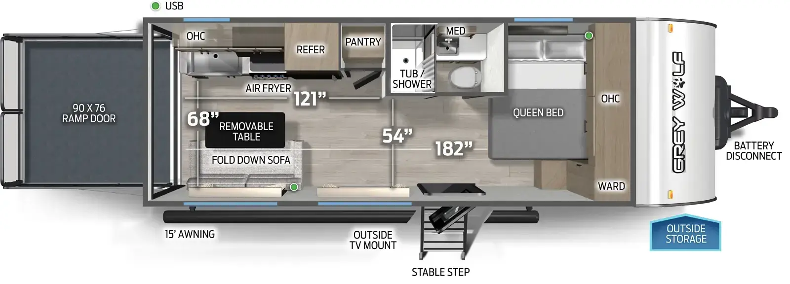 Grey Wolf 18RR Floorplan
