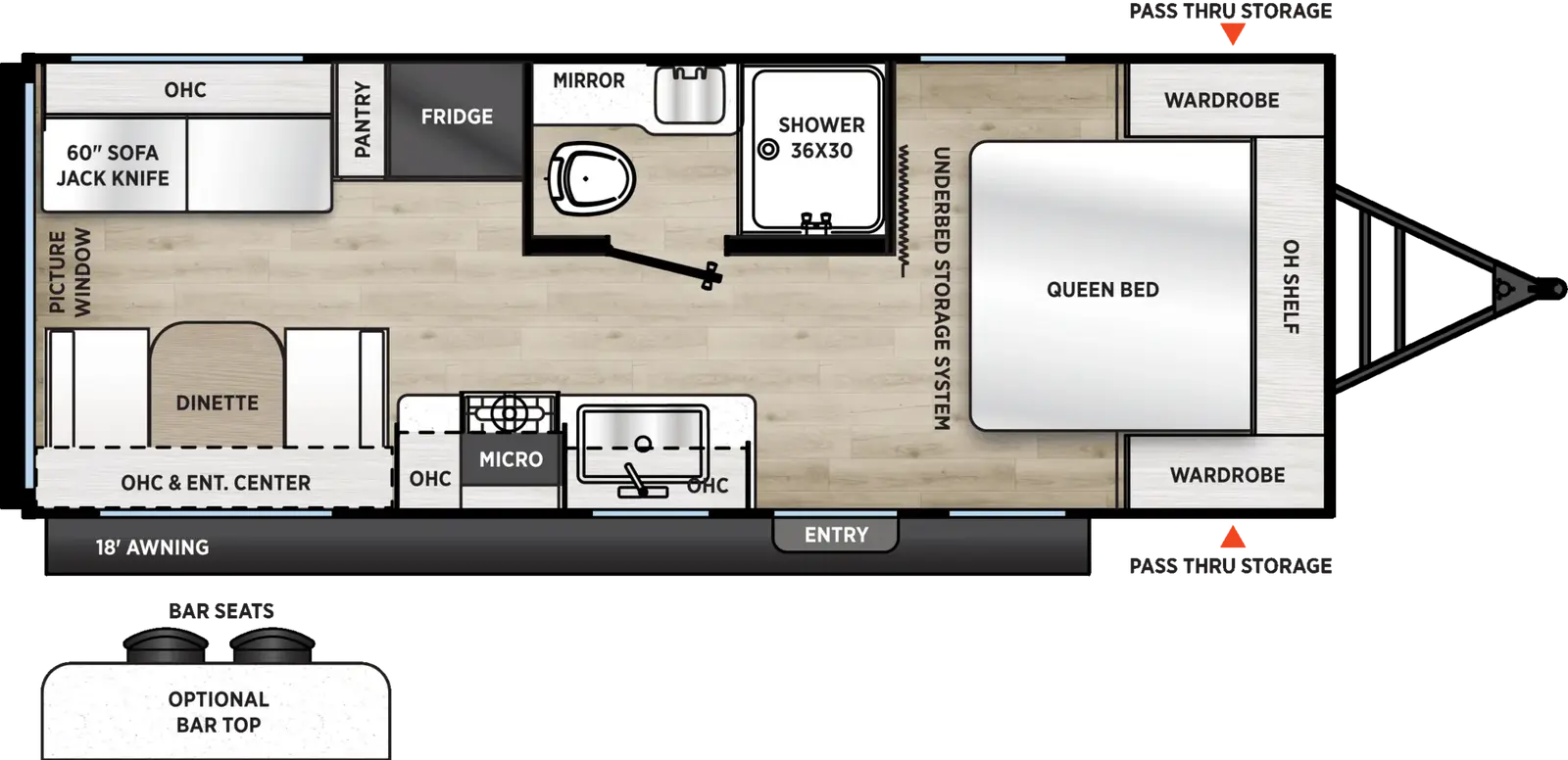 Catalina Summit Series 8 221EPIC floorplan