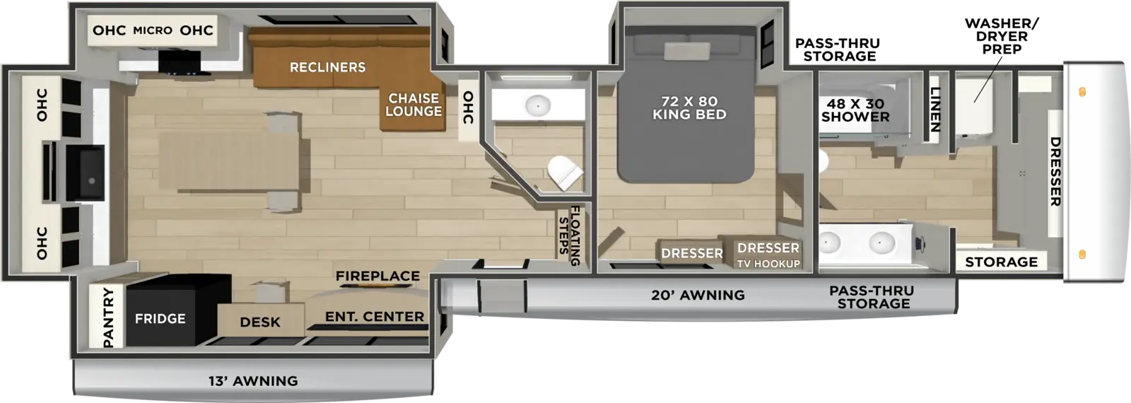 Mesquite 3850HBRK Floorplan