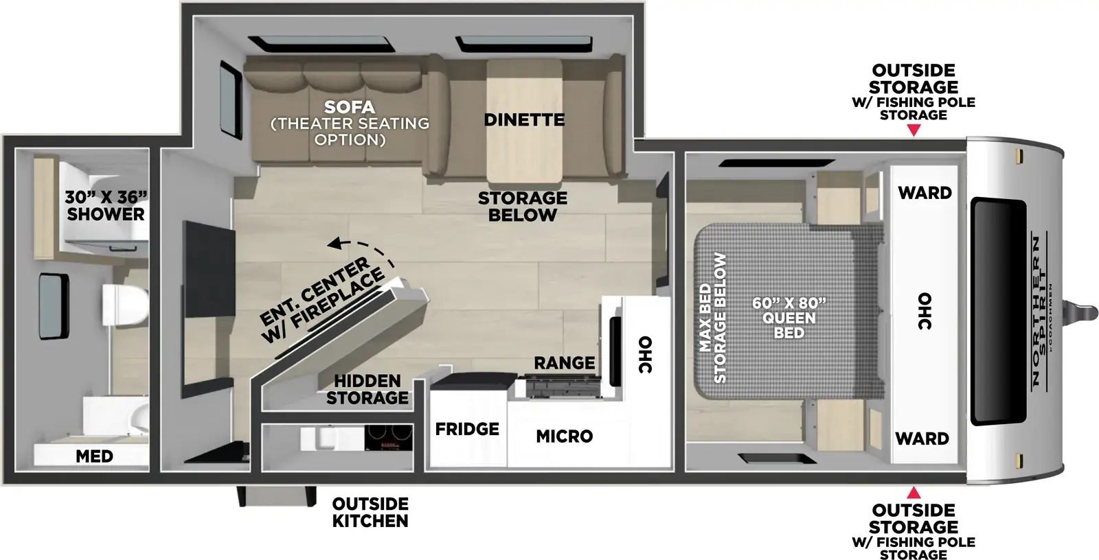 Northern Spirit 2557RB Floorplan