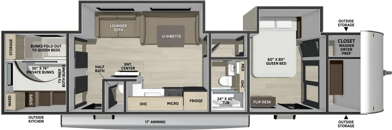 Shasta 34UBH floorplan