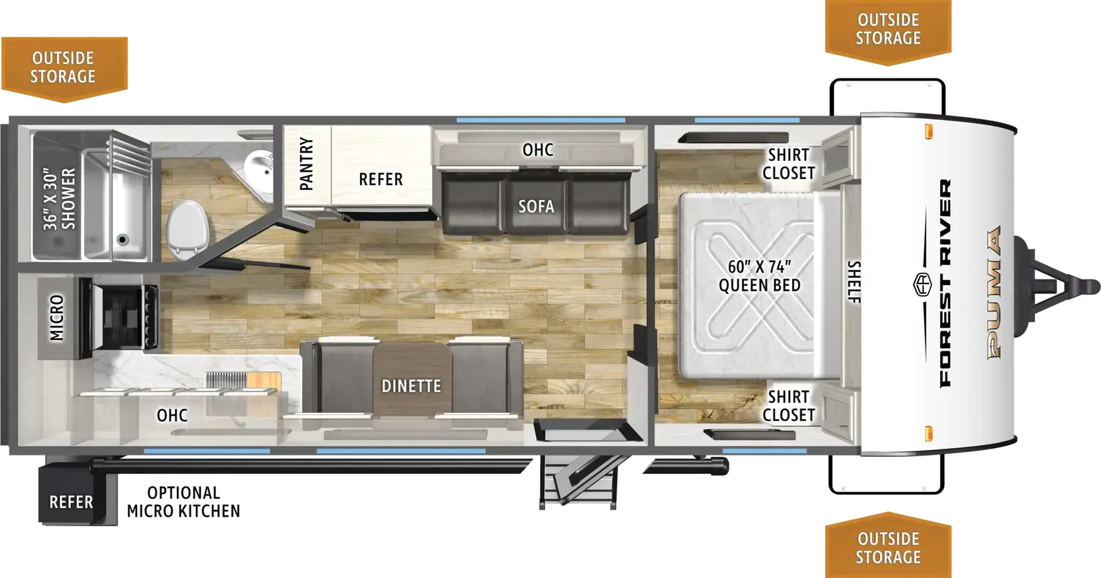 Puma Camping Edition 210RKCE Floorplan