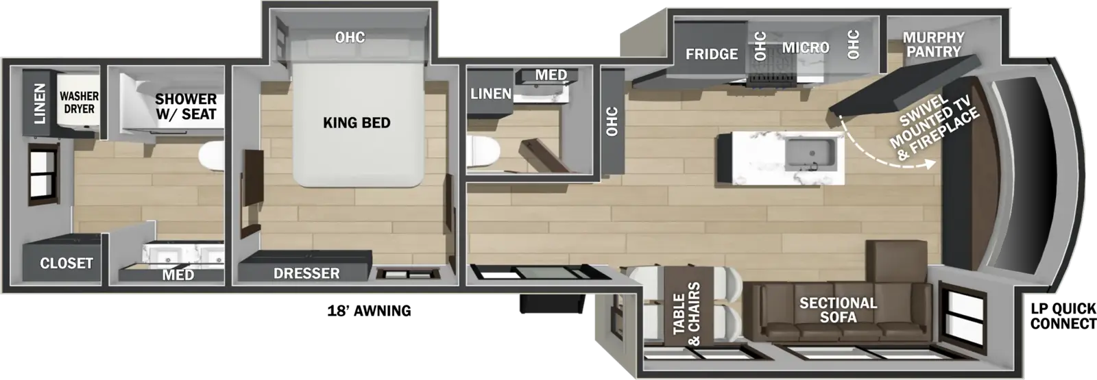 Cedar Creek Cottage 40CFL2B Floorplan