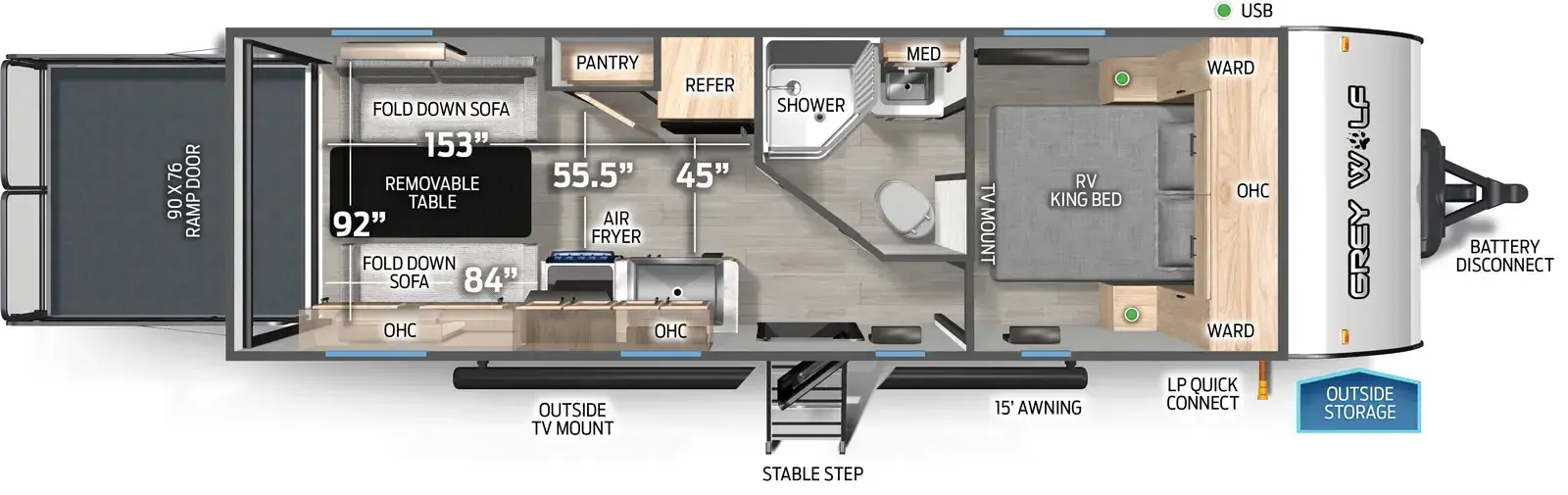Cherokee 22RR | Cherokee Floorplan - Forest River RV