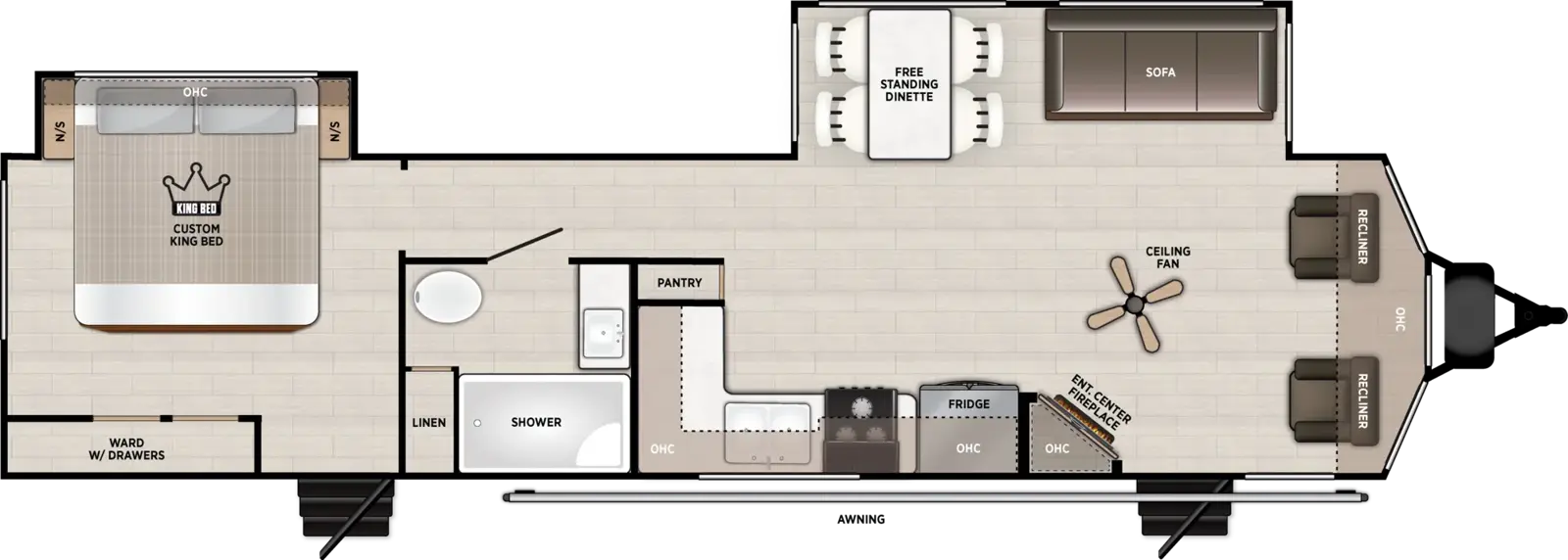 Wildwood Lodge 353FLFB Floorplan