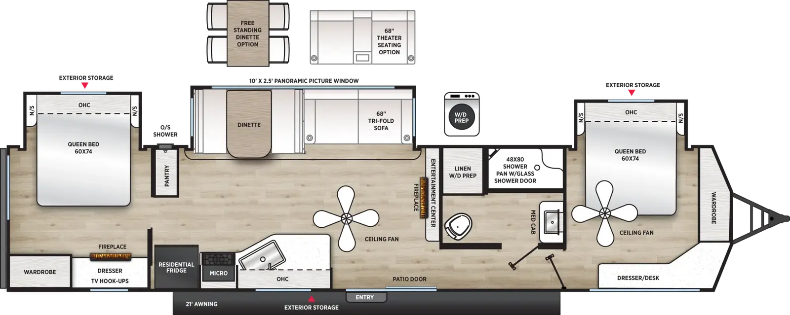 Catalina Destination Series 40BHTS2Q floorplan