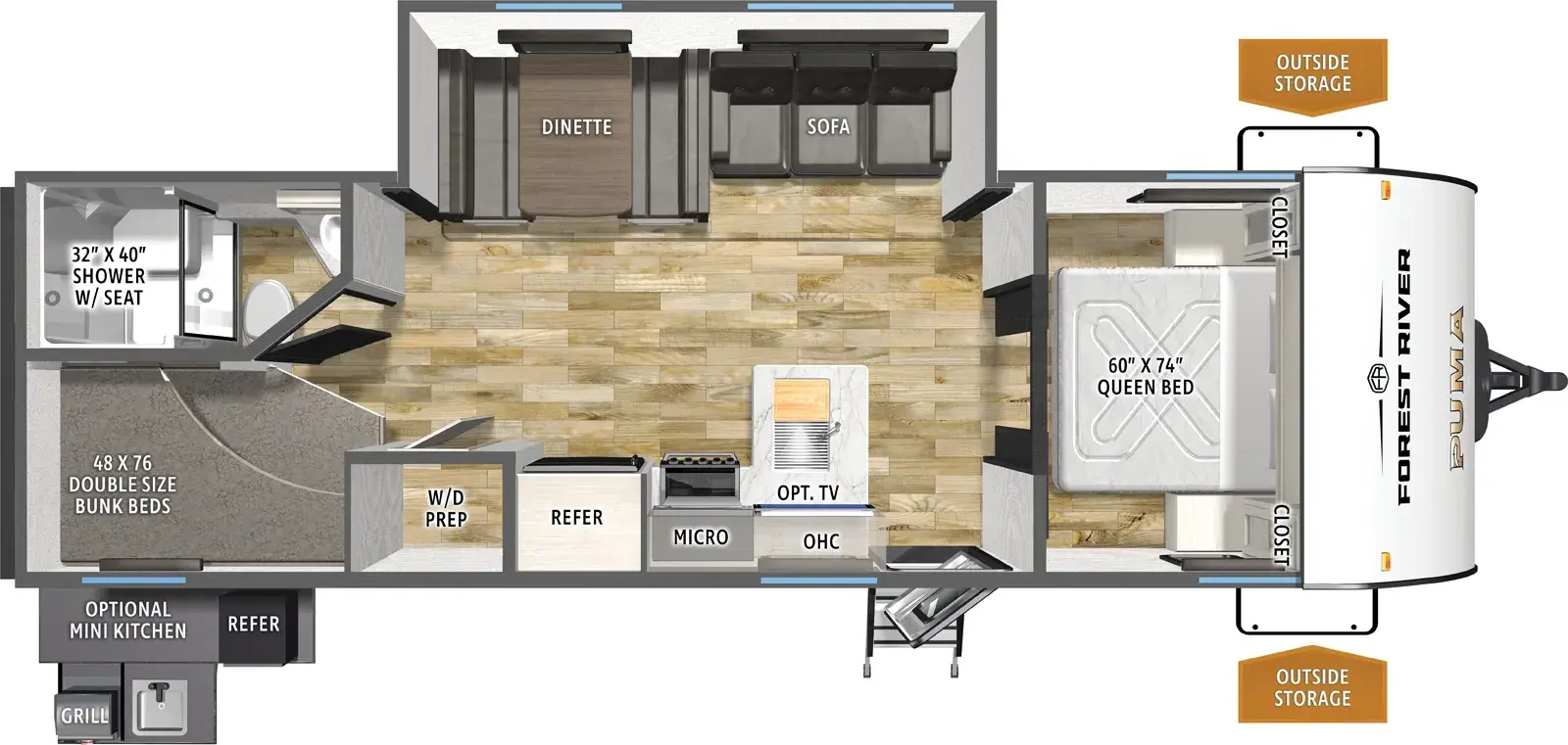 Puma Camping Edition 283BHCE Floorplan