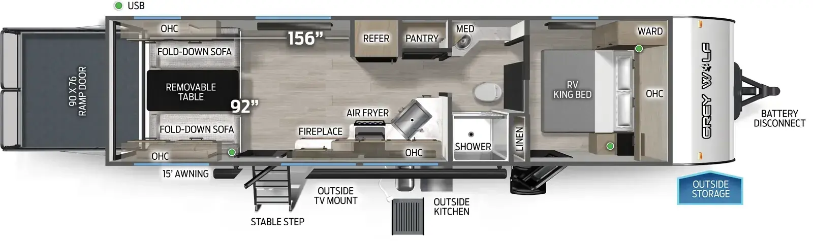 Grey Wolf 24RRT Floorplan