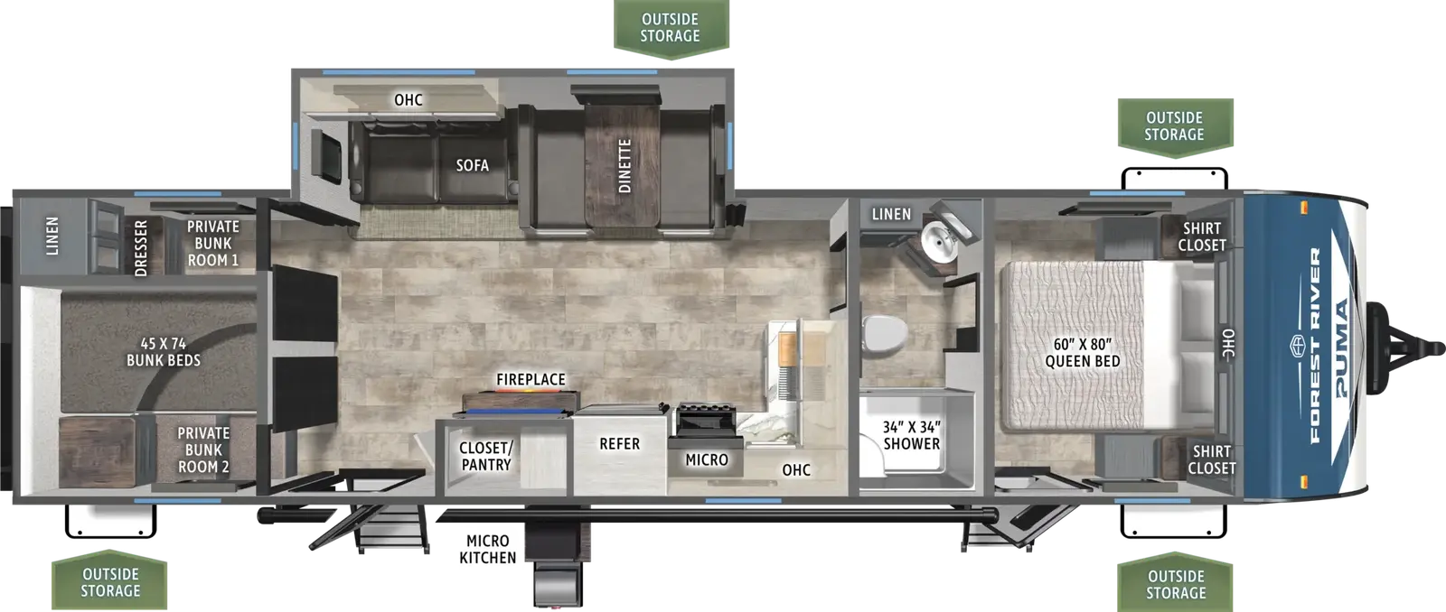 Puma 337BH Floorplan