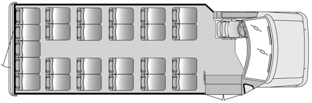 25 Passenger Plus Driver Floorplan Image