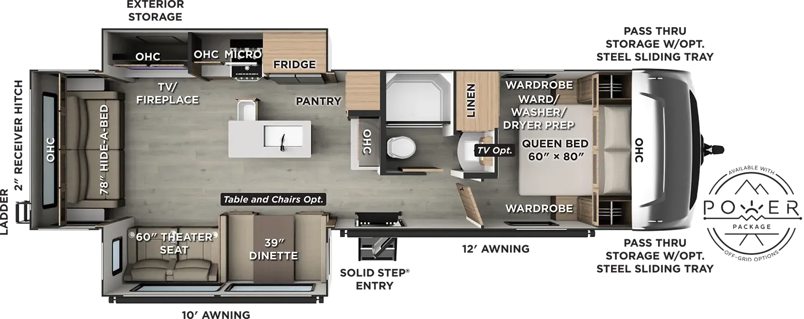 Flagstaff Super Lite Travel Trailers 29KSRL Floorplan