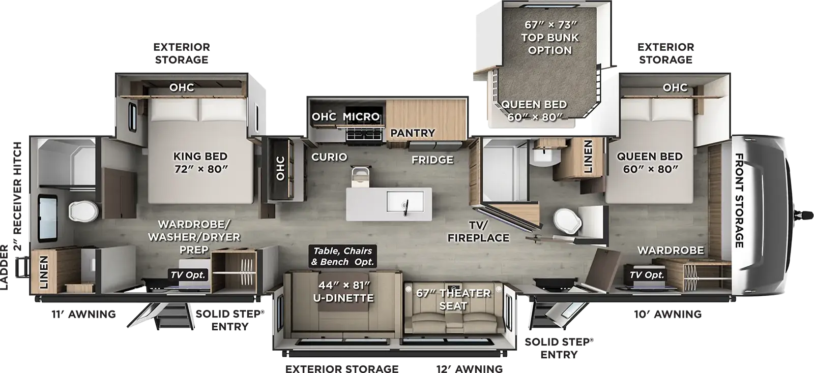 Flagstaff Classic Travel Trailers 842DB Floorplan