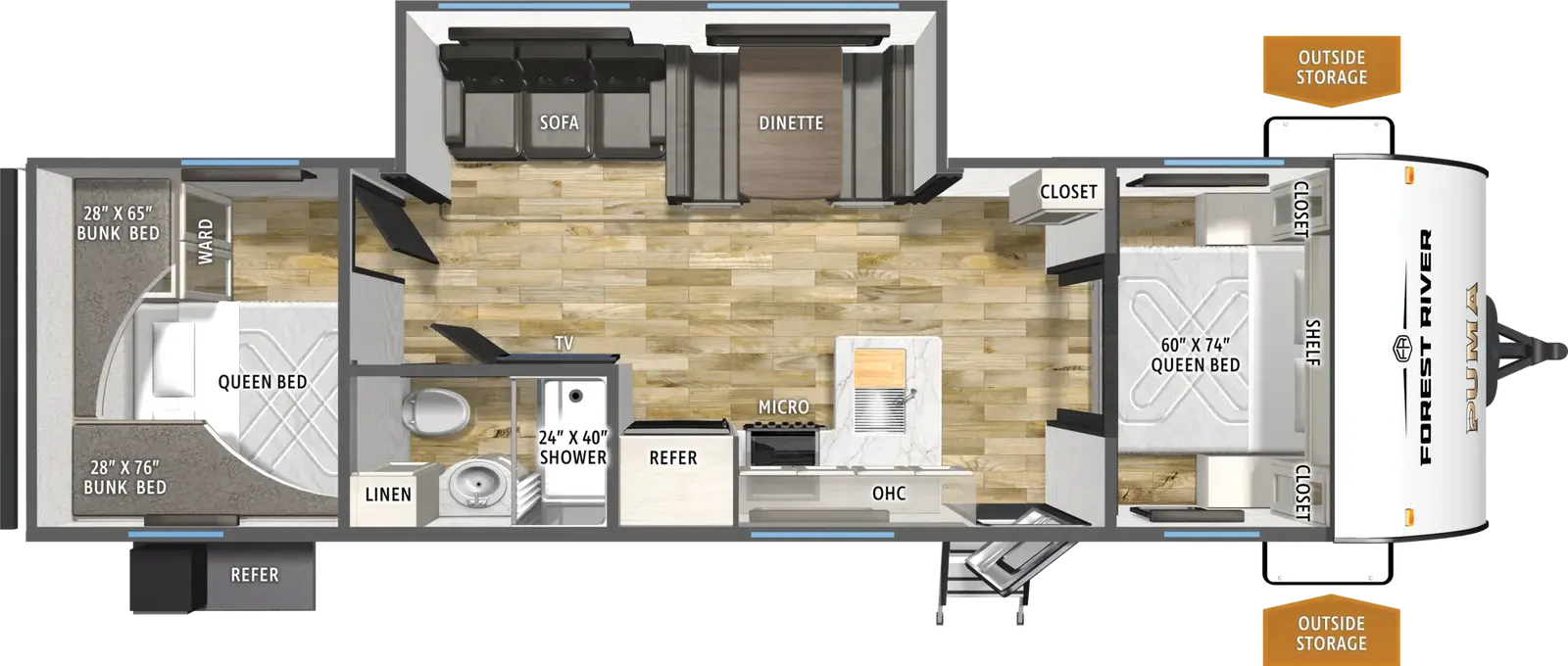 Puma Camping Edition 303BHCE Floorplan