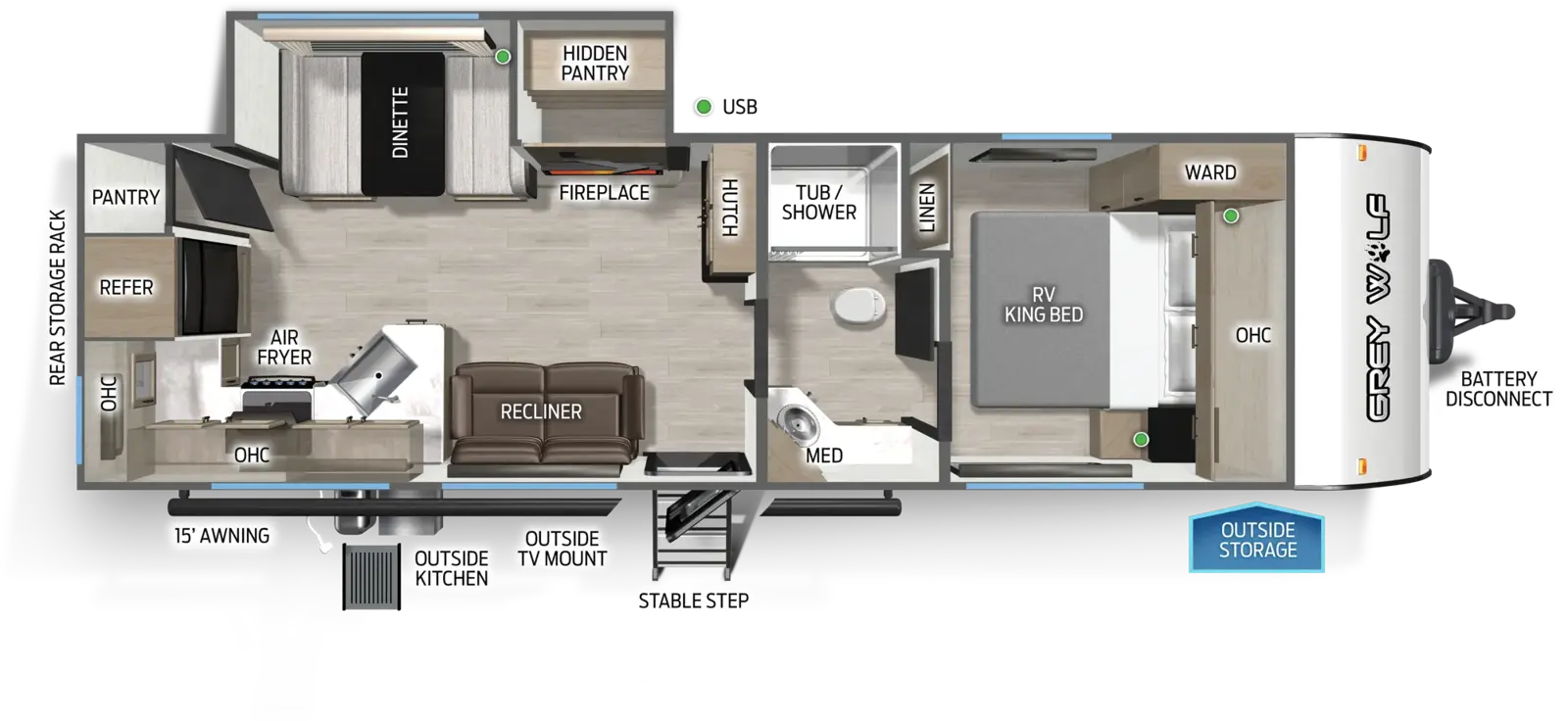 Grey Wolf 26SS Floorplan