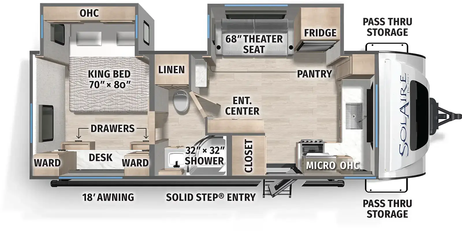 Solaire 2300FKBS - DSO Floorplan