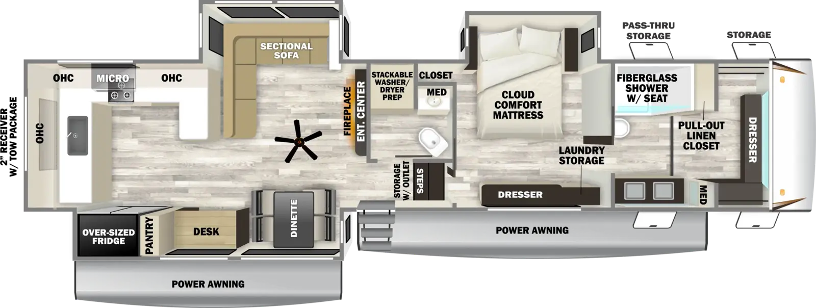 Sabre 36EST Floorplan