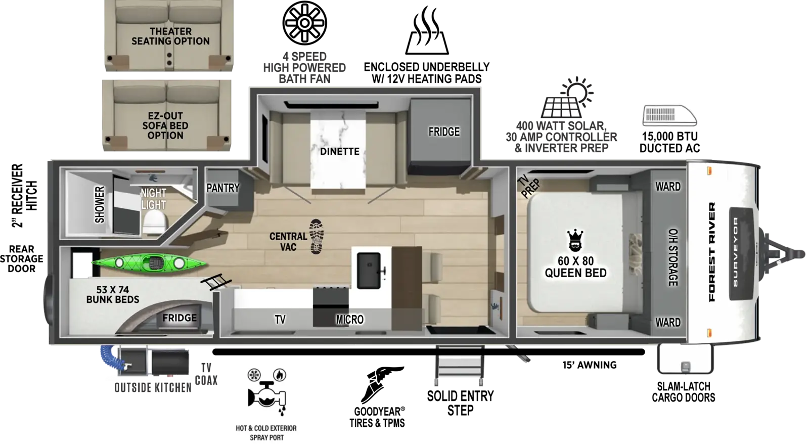 Surveyor Legend 260BHLE Floorplan