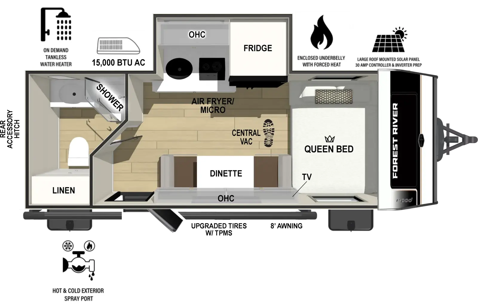 R Pod RP-180 Floorplan