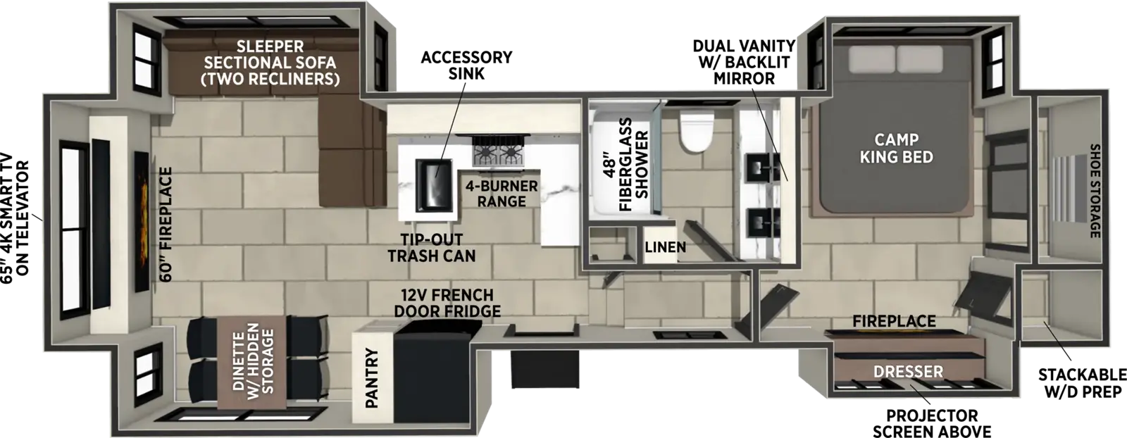 Sanibel 34LOUNGE Floorplan