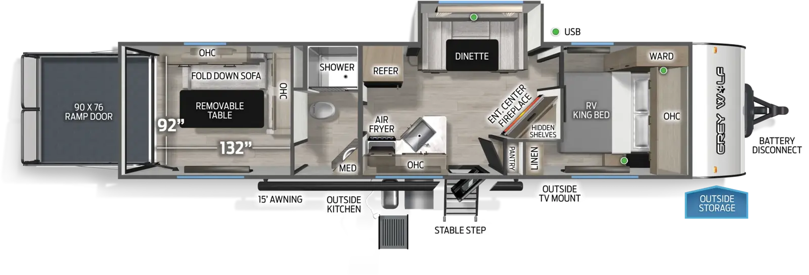 Grey Wolf 28RRTS Floorplan