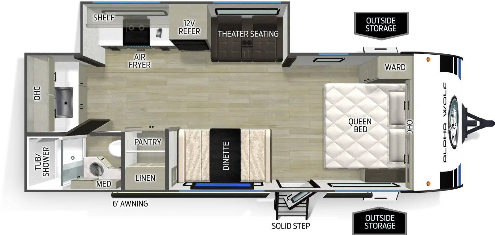 Alpha Wolf 25RKX Floorplan