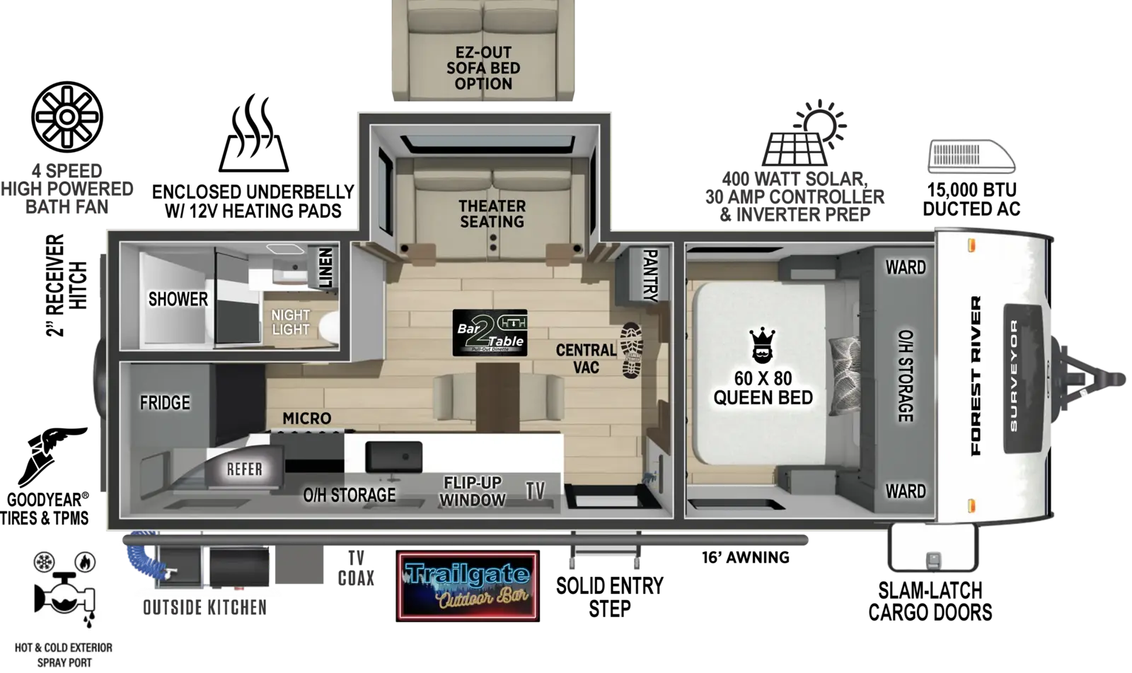 Surveyor Legend 205RKLE Floorplan