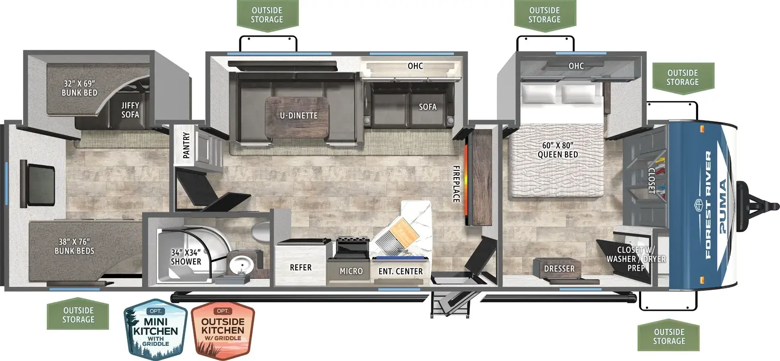 Puma 32RBFQ Floorplan