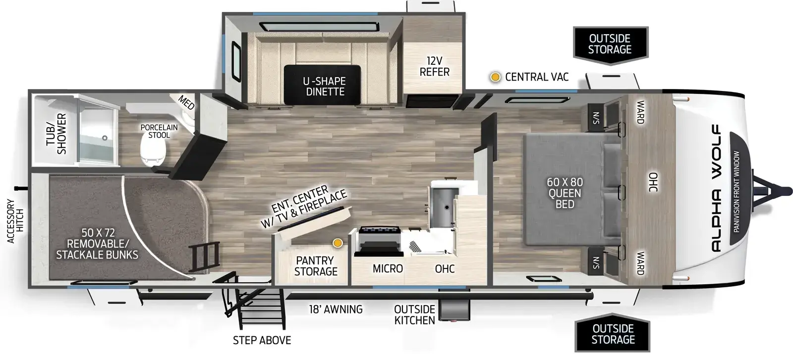 Alpha Wolf 24TRUNK - DSO Floorplan