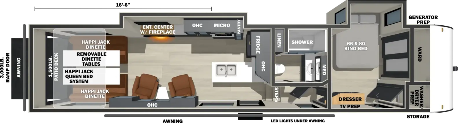 Shockwave 3217GX Floorplan