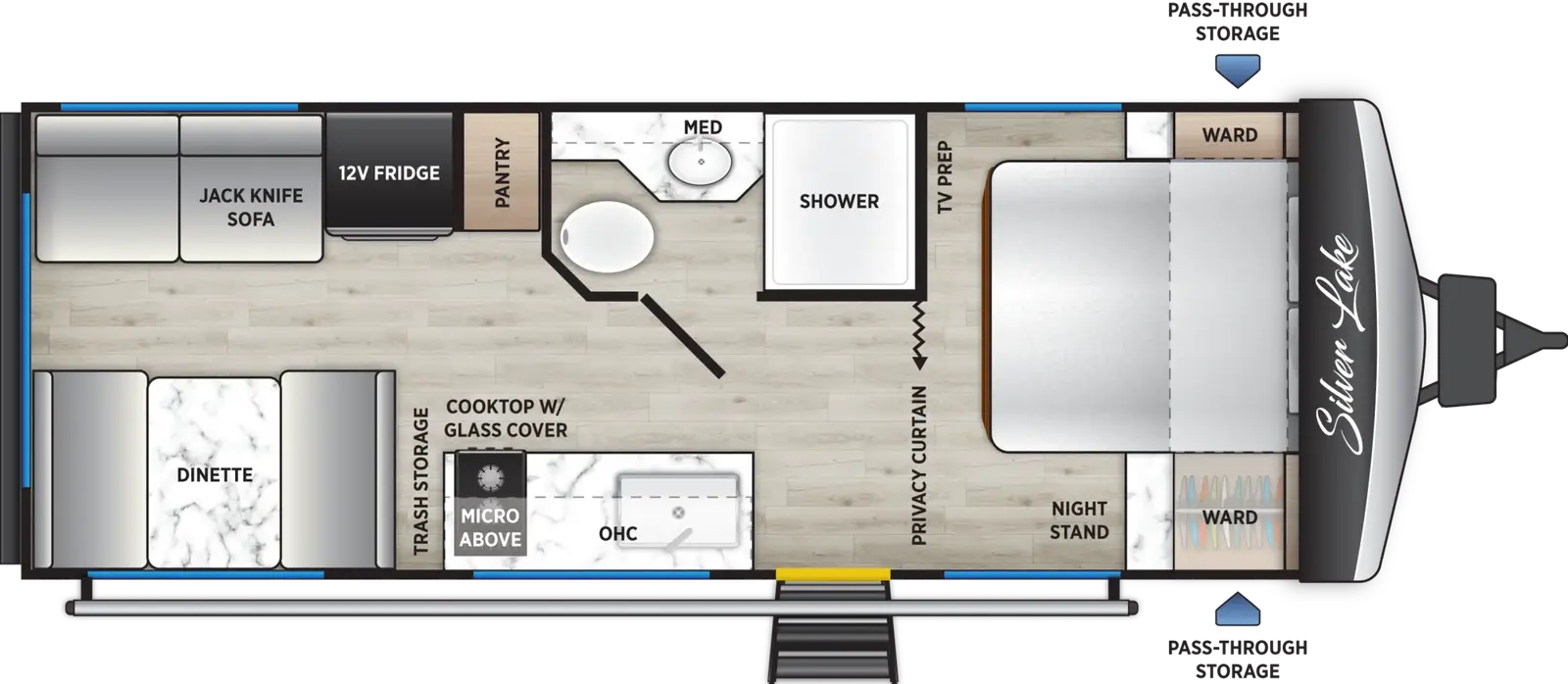 2027 East to West Silver Lake 220SLRD floorplan diagram