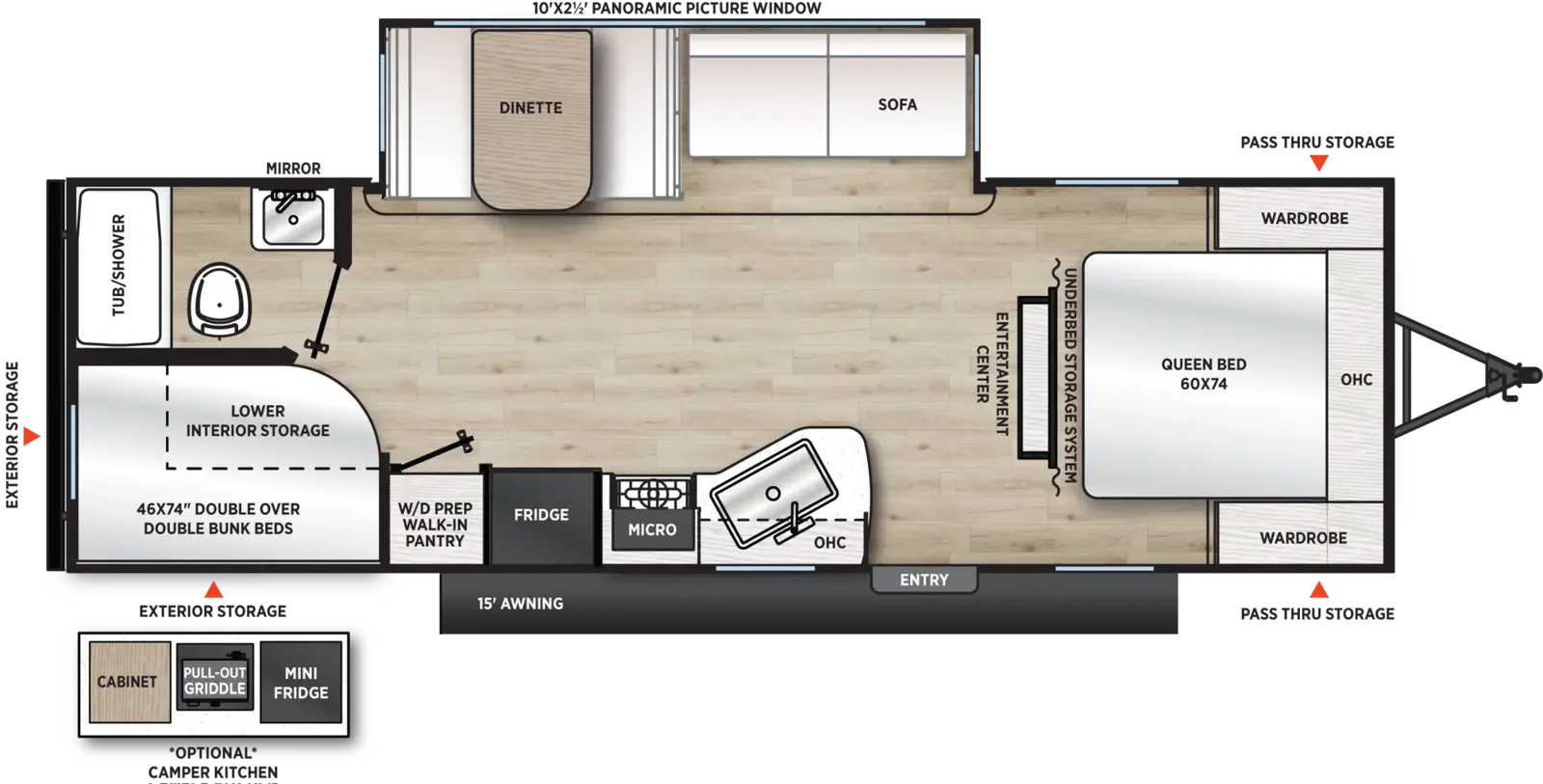 Aurora Light 26BHS Floorplan