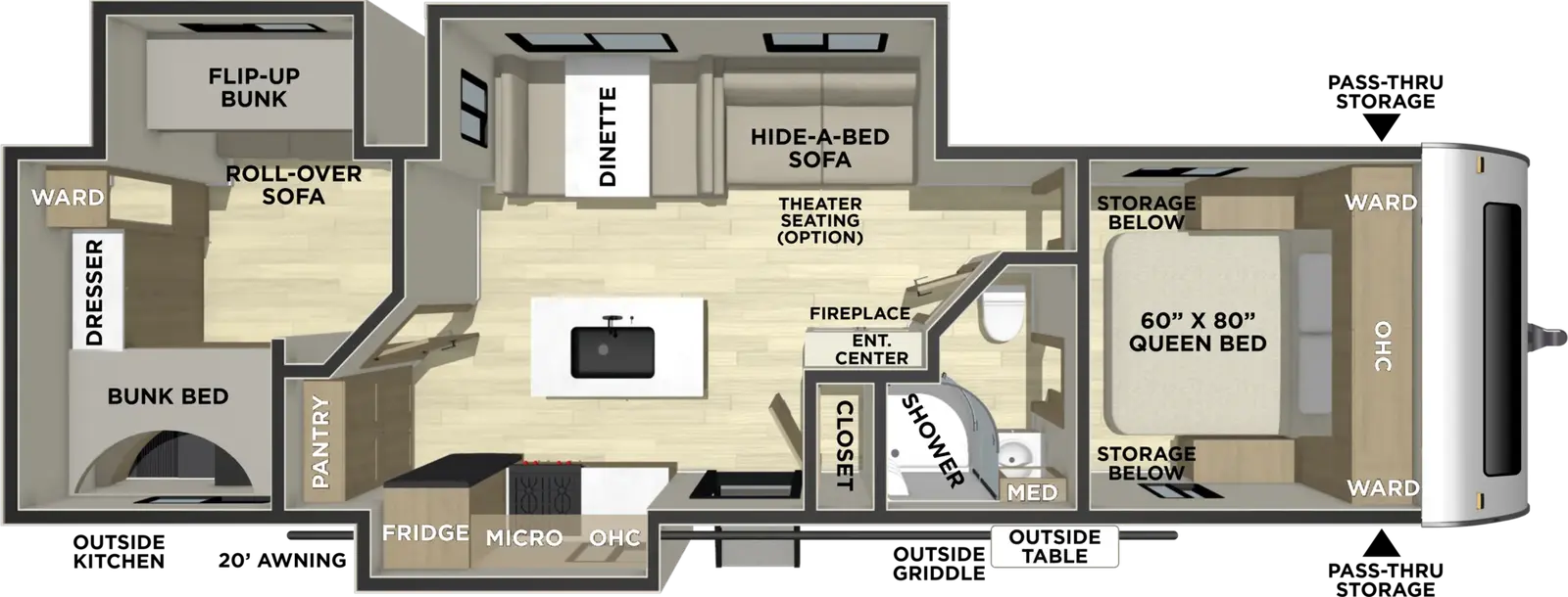 Freedom Express Ultra Lite 320BHDS floorplan