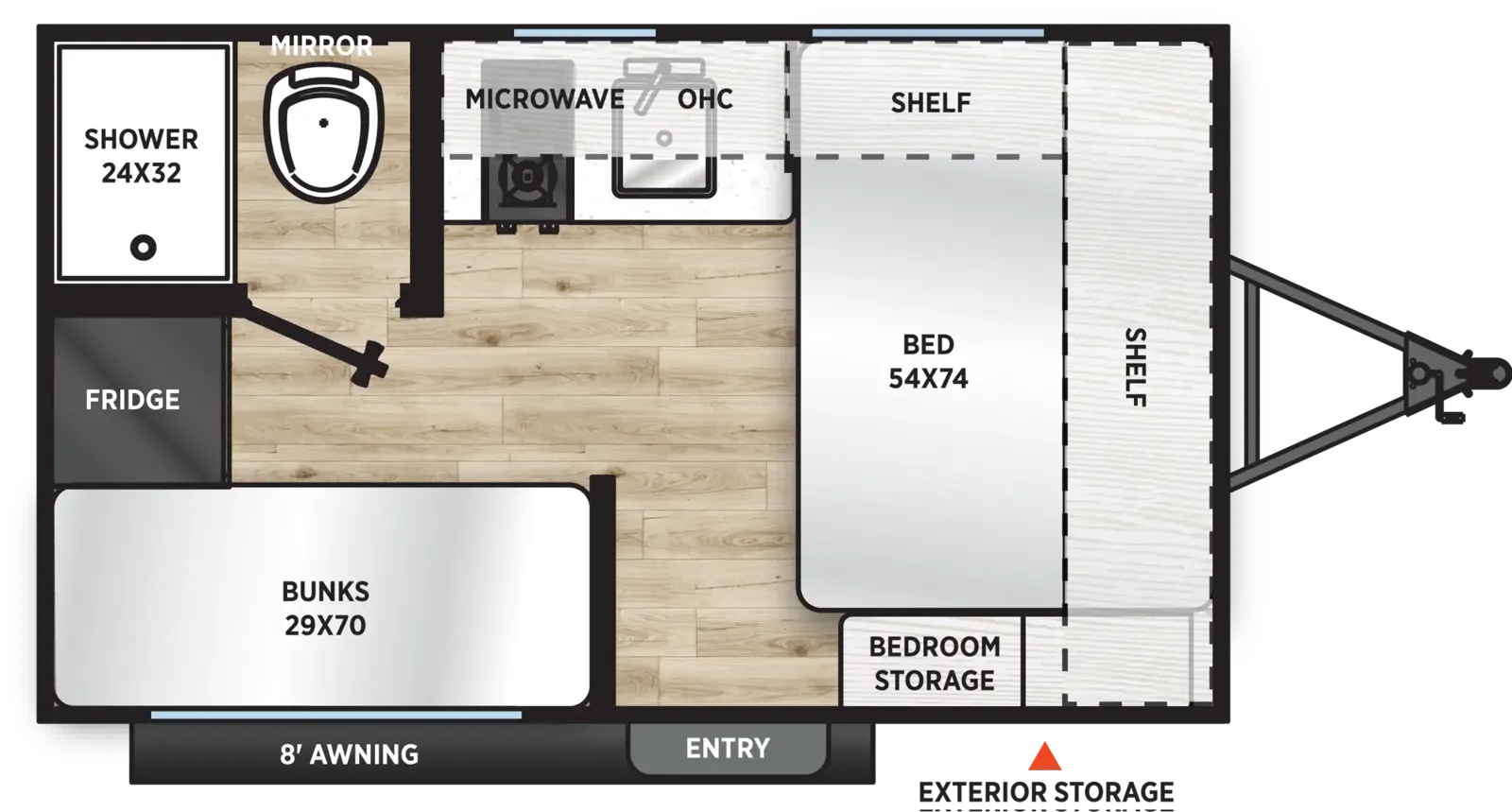 Aurora Light 13BHX Floorplan