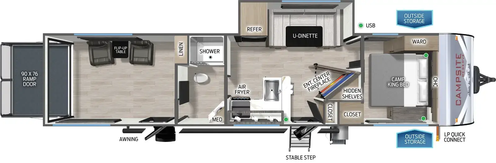 Campsite Reserve 28SW Floorplan