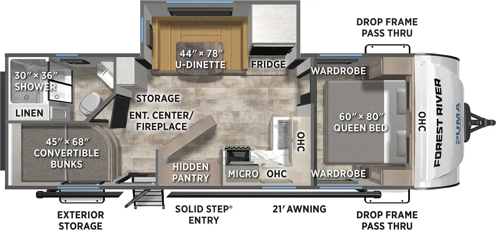 Puma Tracks 2430BHS Floorplan