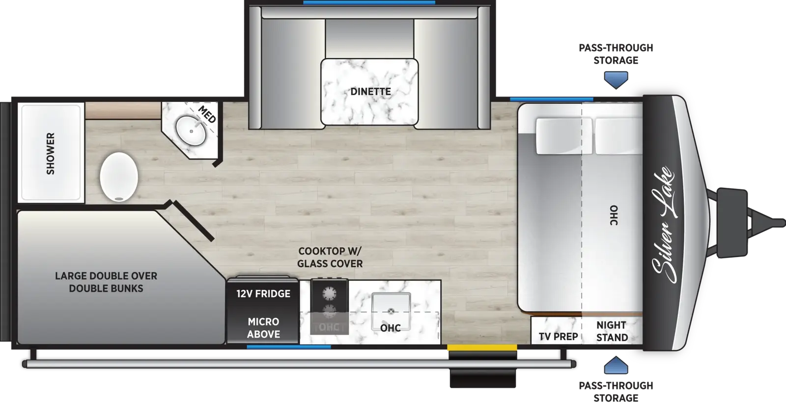 2027 East to West Silver Lake 19SBHS floorplan diagram