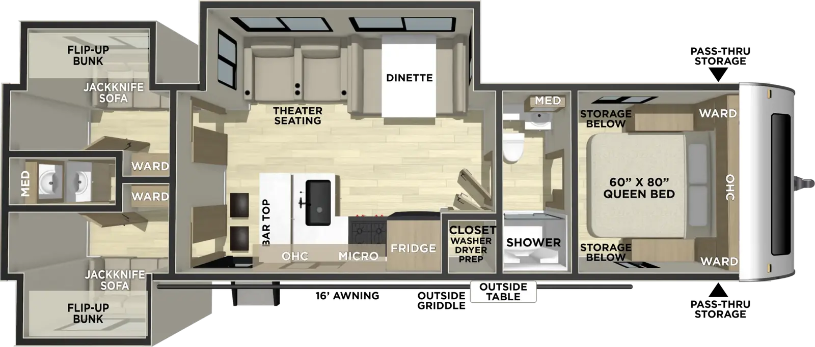 Freedom Express Ultra Lite 330BHDS floorplan