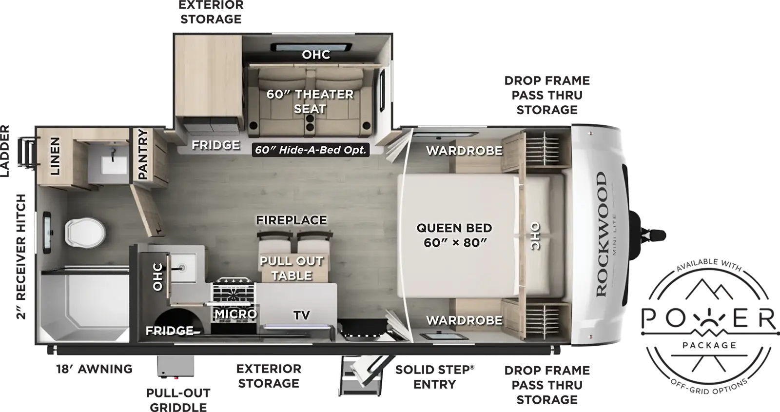 Rockwood Mini Lite 2213S Floorplan