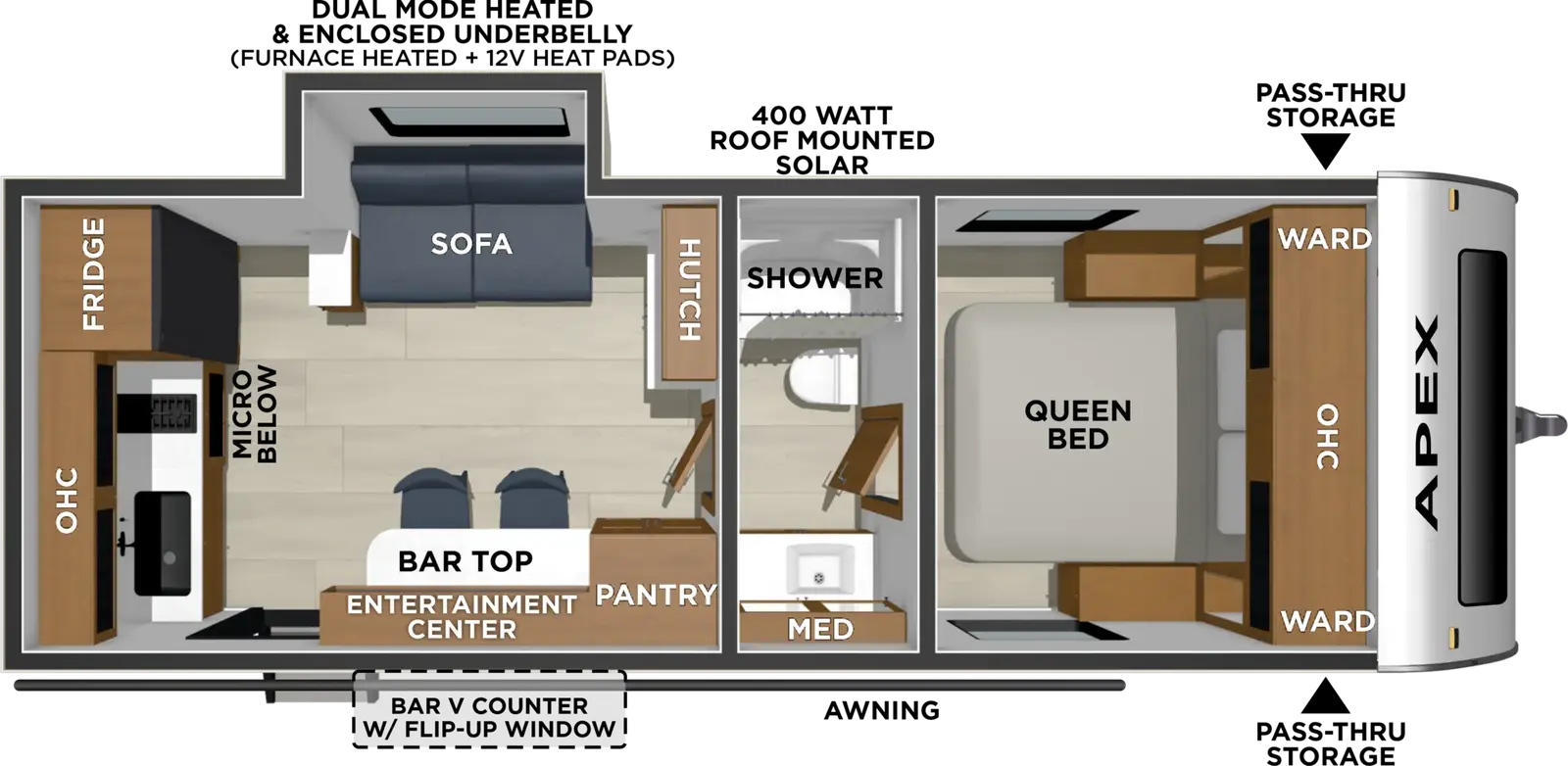 2027 Coachmen Apex Nano 216RKS floorplan diagram
