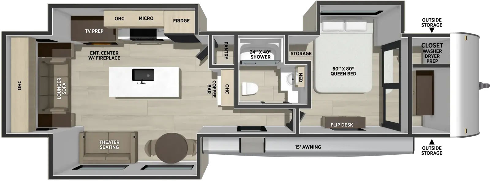 Shasta 33RLTS floorplan