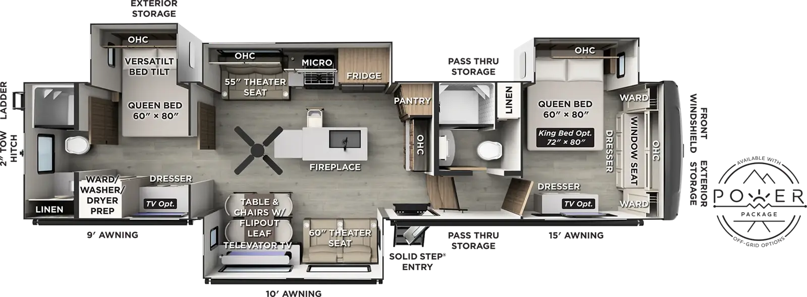 Rockwood Signature Fifth Wheels 403SDB Floorplan