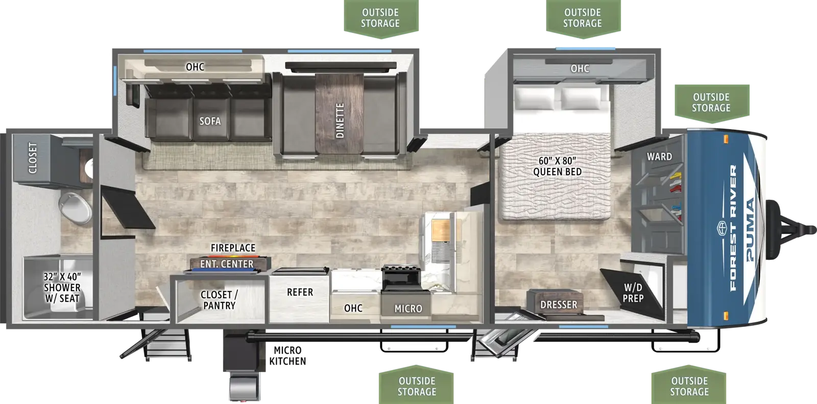 Puma 27RBDS Floorplan