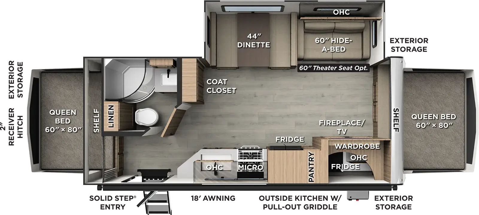 Flagstaff Shamrock 235S Floorplan