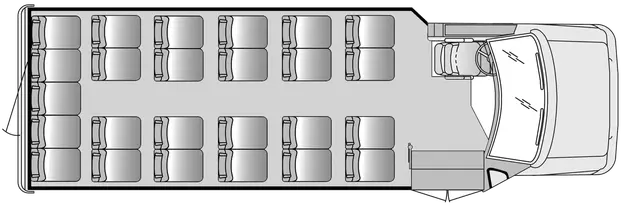 25 Passenger Plus Driver Floorplan Image
