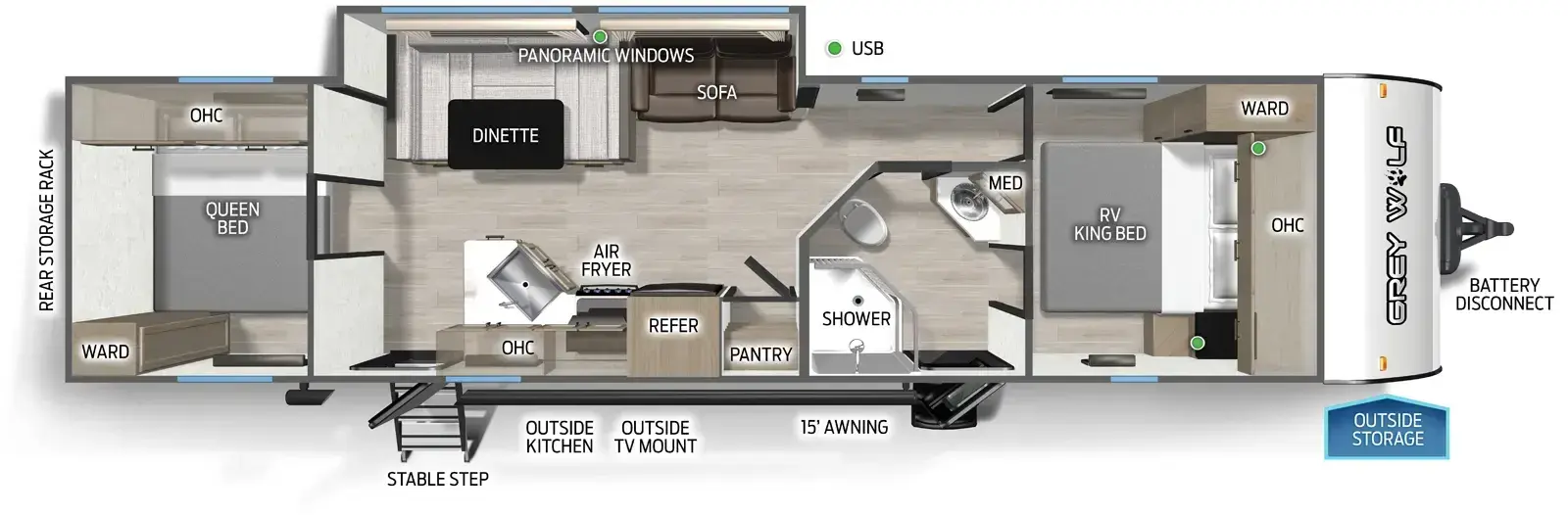 Grey Wolf 29QB Floorplan