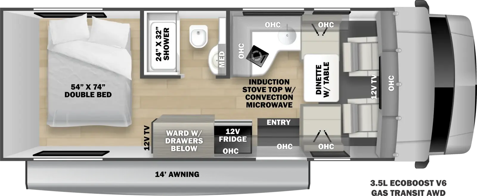 Sunseeker TS2380 Floorplan