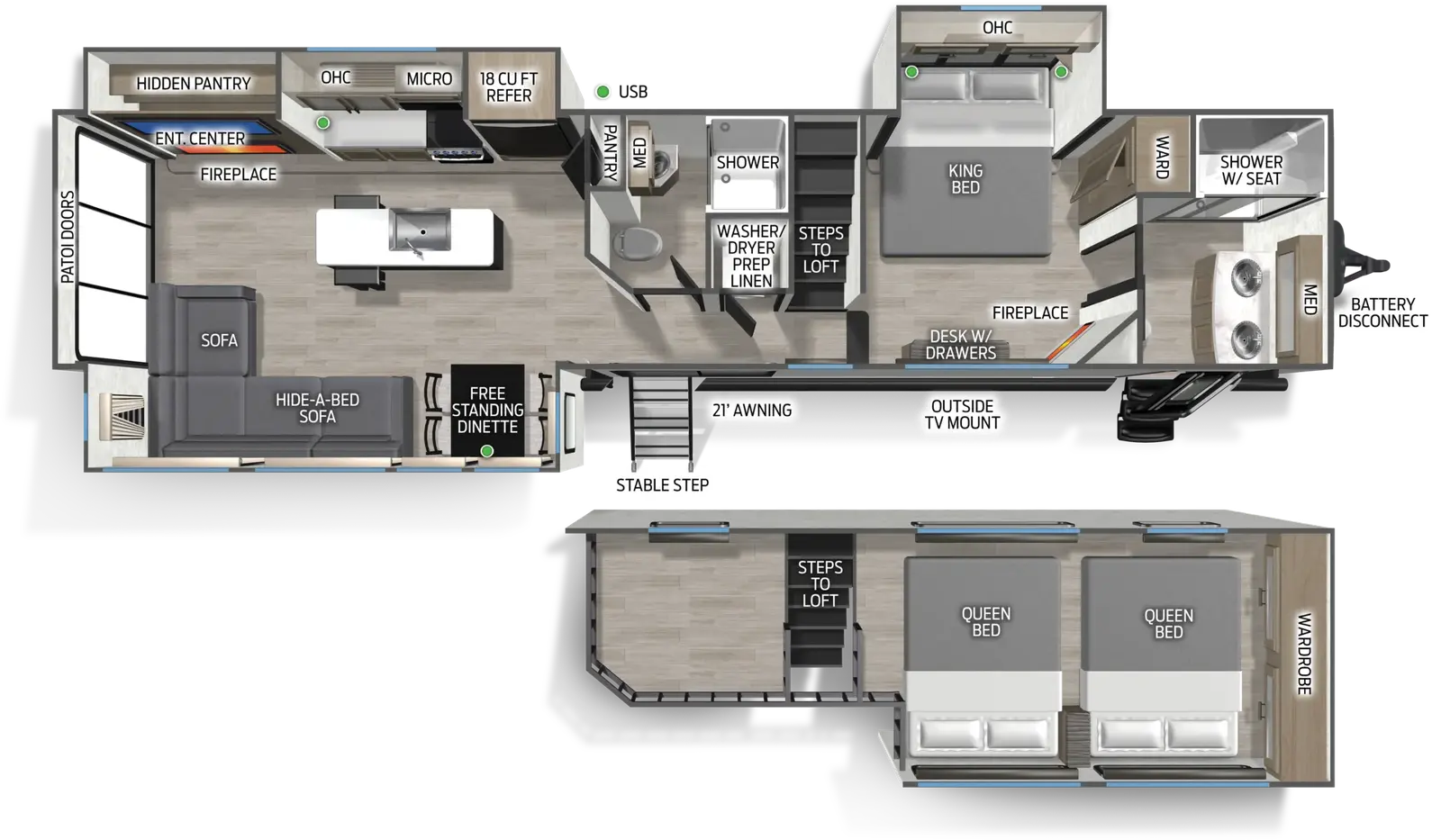 Cherokee Timberwolf 39JM floorplan