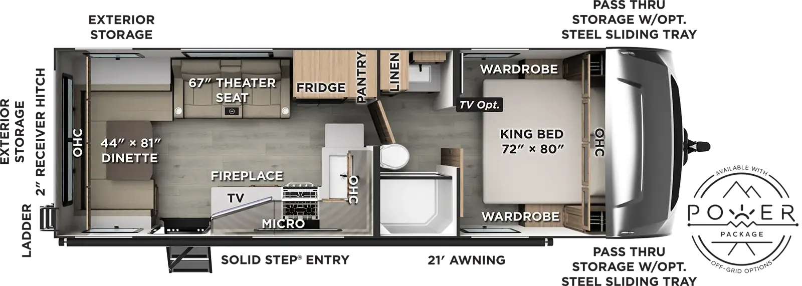Flagstaff Super Lite Travel Trailers 30RDT Floorplan