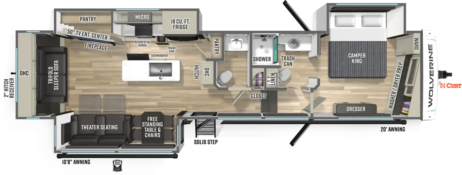 Wolverine 35RL Floorplan