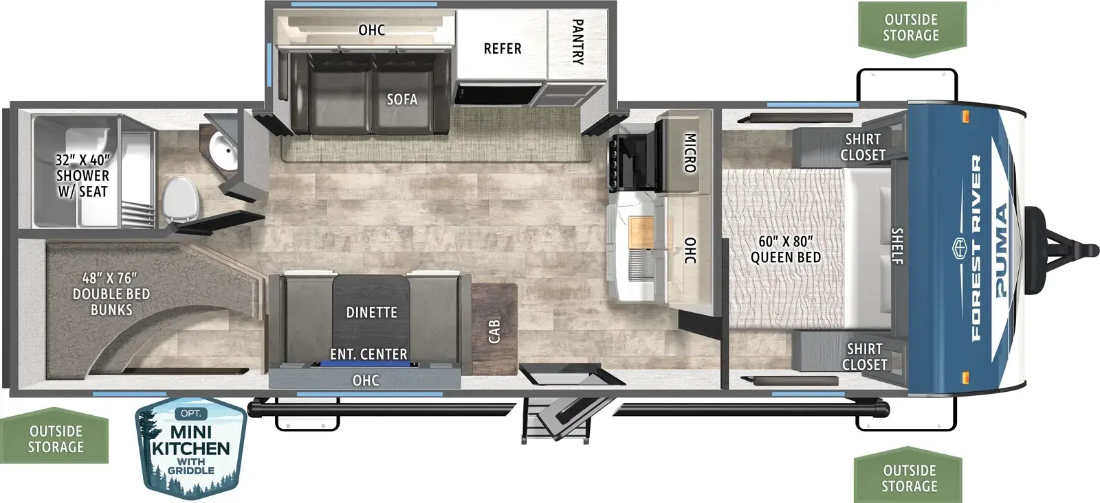 Puma 25BHS floorplan
